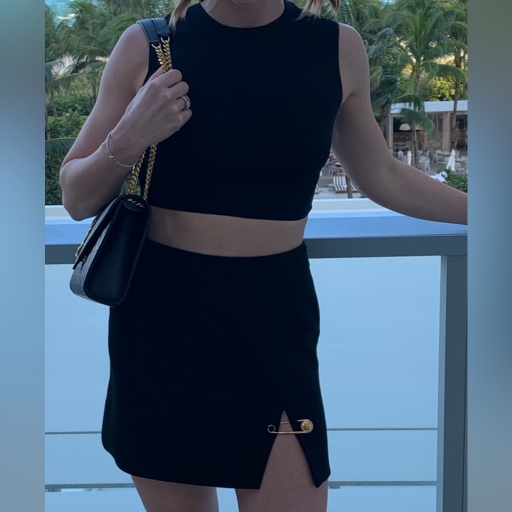 Versace crop top with Gold Hardware (authentic VERSACE)